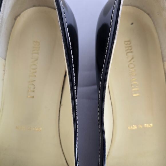 *NWOT Bruno Magli Womens Flat Shoes Loafer Patent Leather Black-40 US 8.5 Italy - Picture 6 of 8